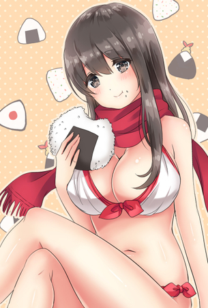 【オニギリを下さい】オニギリ食べてる女子達の二次画像【お礼に絵を描きます・・・