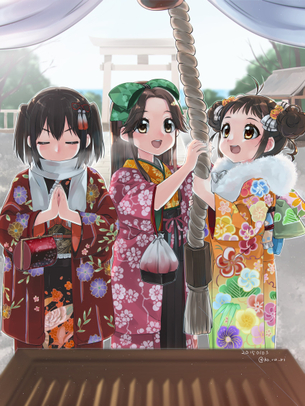 【まず一揖】神社に参拝中な女の子達の二次画像【最期にまた一揖しておわり】
