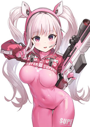 【NIKKE】ピンク色のぴちぴちボディスーツにみっちりと詰まったムチムチボディがとってもエッチなアリスちゃんの二次画像 part2