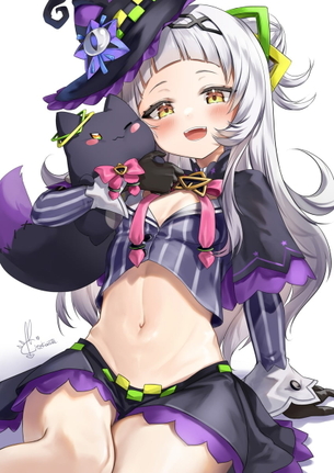 【二次】初期衣装シオンちゃんのキュートなおヘソ画像【紫咲シオン】