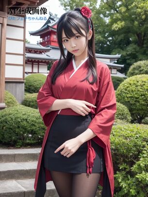 【希少種】和服と黒タイツの組み合わせが好きだけどリアルで見たことがないので生成してみた黒スト和装女子の三次風画像 part4【AI画像】