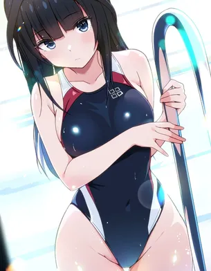 水に濡れてギュッと身体を締め付けてる競泳水着の少女＆お姉さんが（*´д`*）ﾊｧﾊｧ (91)