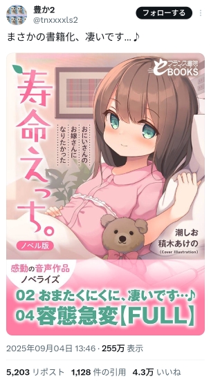 【朗報】かわいそうで抜けないと話題になったエロASMR、書籍化する