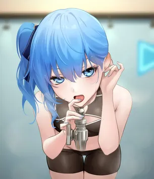 露出の二次元エロ画像。