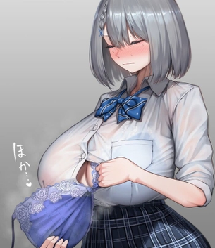 [ホロライブ(VTuber)][エロ画像]白銀ノエルに使用済みブラジャーをもらったよ～♪