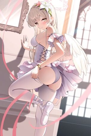 【２次】 白いストッキング やタイツを穿いた女の子のエロ画像その１１