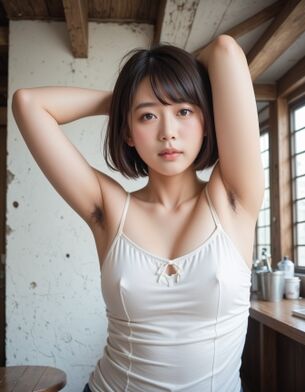 【AI腋毛画像】AI美女の腋毛は素晴らしいPart10 [AI Generated]