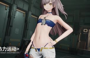 『ドールズフロントライン2』エロすぎる貧乳おっぱいが丸見えの露出度高すぎエロ衣装！