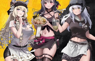 『勝利の女神：NIKKE』が野郎ラーメンとコラボしてえっちなムチムチ店員姿のエロイラスト！
