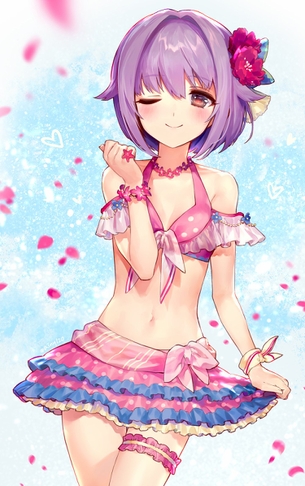 【非・微エロ】色鮮やかな水着を身に着けた女の子の二次画像まとめ その３８