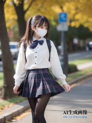 【JK】黒パンストや黒タイツを履いた女子校生ちゃんを街撮りした三次盗撮風画像 part4【AI画像】