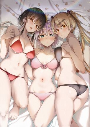 【２次】ハーレム状態で女の子に囲まれてるエロ画像その３９