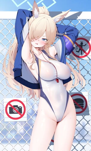【二次】張り付きと食い込みがエロい競泳水着のエロ画像 Part３０