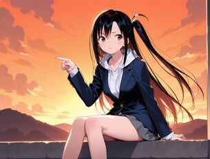 【黒髪】美しく艷やかな黒髪美少女画像まとめた　その7【二次画像】