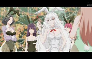 アニメ『死亡遊戯で飯を食う。』7話と8話でエロいバスタオル姿とバニー姿のデスゲーム！