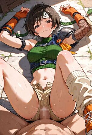 [FF7][エロ画像]ユフィ・キサラギを路上で散らかしたよ～♪