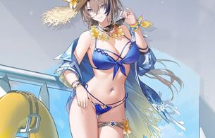 『エーテルゲイザー』えっちなムチムチおっぱいのエロい女の子の丸出し痴女水着衣装！