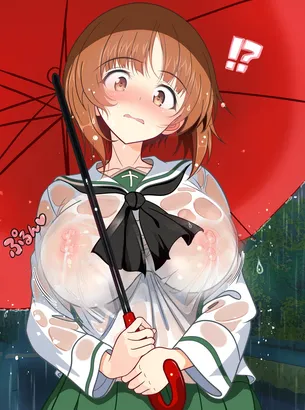 「シャワー貸して♪」着衣濡れ透け女の子画像☂
