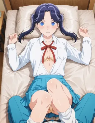 [アオのハコ][エロ画像]守屋菖蒲(もりやあやめ)の制服を優しく脱がせたよ♪