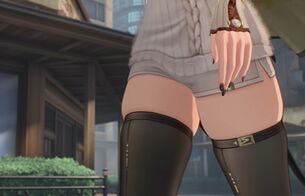 『鳴潮』えっちなムチムチ太ももの黒タイツとエロおっぱいのニット姿のエロ私服衣装！