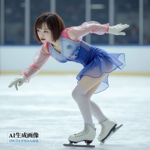 【スケート】白タイツや白パンストを履いたフィギュアスケート女子の三次風画像 part2【AI画像】