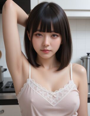 【AI腋フェチ画像】キッチンでAI美女の腋を見たい [AI Generated]
