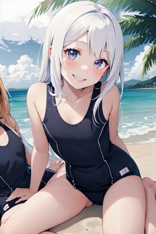 【AIイラスト】スクール水着（スク水）を着た女の子のAI画像まとめ【アニメ調】 Part 4 [AI Generated]