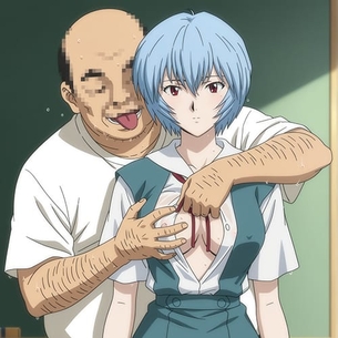 【エロ画像】セクハラレイプpart77！綾波レイと式波アスカがキモ中年教師にセクハラされまくったり…他まとめ