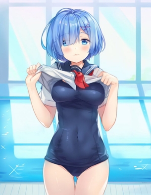 【スク水】制服の下にスクール水着を着た女子校生ちゃんの二次画像 その3