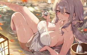 『勝利の女神：NIKKE』紅蓮（CV：上田麗奈）のえっちな温泉でエロい全裸姿のエロASMR！