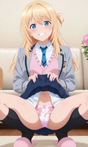 [クラにか][エロ画像]天海夕(あまみゆう)が能動的にパンチラしてきたよ♪