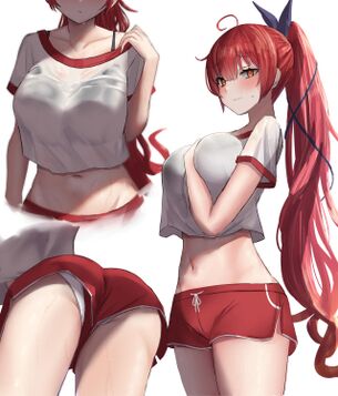 【二次元】赤髪が綺麗な美少女のエロ画像 Part.19 50枚