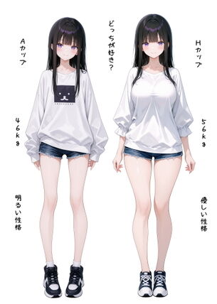 【画像】男って絶対このイラストの右の体型の女の子を選ぶよね