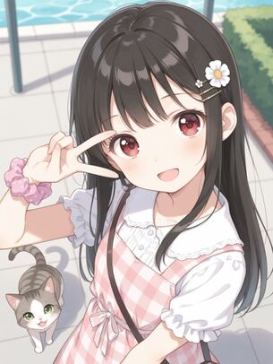 【AIイラスト】ピースをしている女の子のAI画像まとめ【アニメ調】 Part 3 [AI Generated]