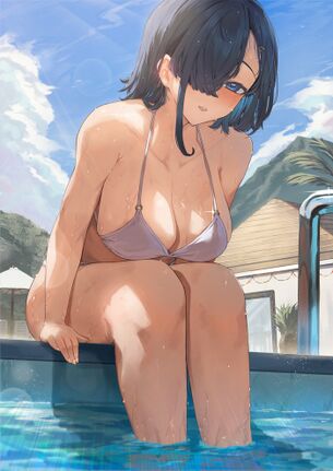 【画像】水着の二次元イラスト、エッチすぎてもうアウト