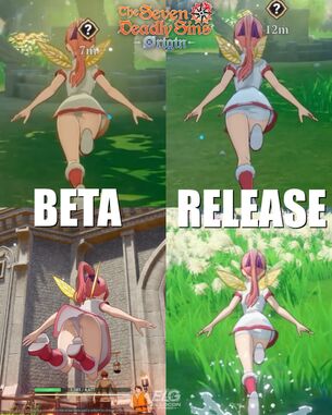 【悲報】『七つの大罪』の最新ゲーム、βテストでは見えたパンツが製品版では規制され外人が激怒してしまう