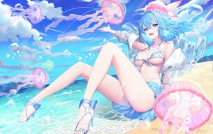【二次元】青髪美少女のエロ画像 Part.25 50枚