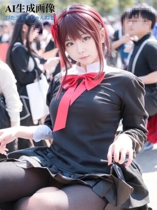 【まどマギ？】暁美ほむらちゃんのコスプレ画像を生成する過程で生まれてしまった黒タイツ女子画像がコチラです【AI画像】