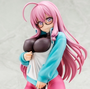 【画像】あのピンク髪でジャージの巨乳キャラ、乳首がビンビンに勃ったフィギュアが登場する