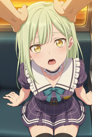 [BanG Dream! Ave Mujica(ムジカ)][エロ画像]若葉睦(わかばむつみ)に車内でフェラってもらったよ♪