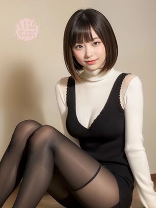 【黒スト】黒タイツや黒パンストを履いた女の子の三次風画像 part4【AI画像】