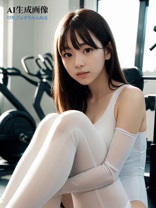 【ニーソ】ストッキングを履いたレオタード女子の三次風画像 part3 白ストッキング編【AI画像】