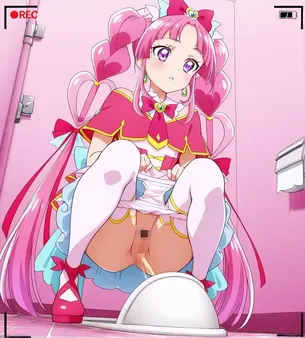 [名探偵プリキュア][エロ画像]キュアミスティック(小林みくる)のトイレ姿を盗撮したよ～♪