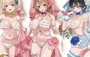 『バニーガーデン』女の子たちがエロすぎるウェディングビキニ姿のエロイラストグッズ！