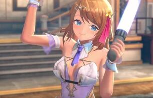 『レスレリアーナのアトリエ』エロすぎるドスケベおっぱいが揺れまくるエロい応援モーション！