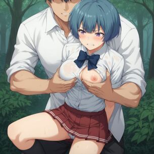 [よう実][エロ画像]伊吹澪(いぶきみお)に森林でパイ揉みしたよ～♪