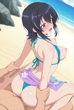 [クラスで2番目に可愛い女の子と友だちになった][エロ画像]朝凪海とビーチでファッ〇したよ～♪