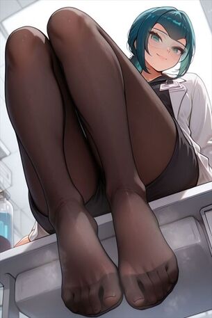 [ポケモン][エロ画像]モミジにパンスト越しに足コキしてくれたよ♪