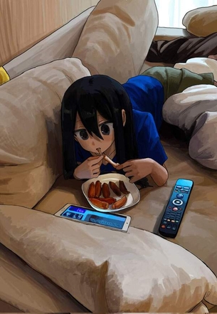 【電子コミックの日】タブレットを眺める女子の二次画像