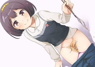 【ワカメ抜き】パイパンマンコワカメ酒の二次エロ画像